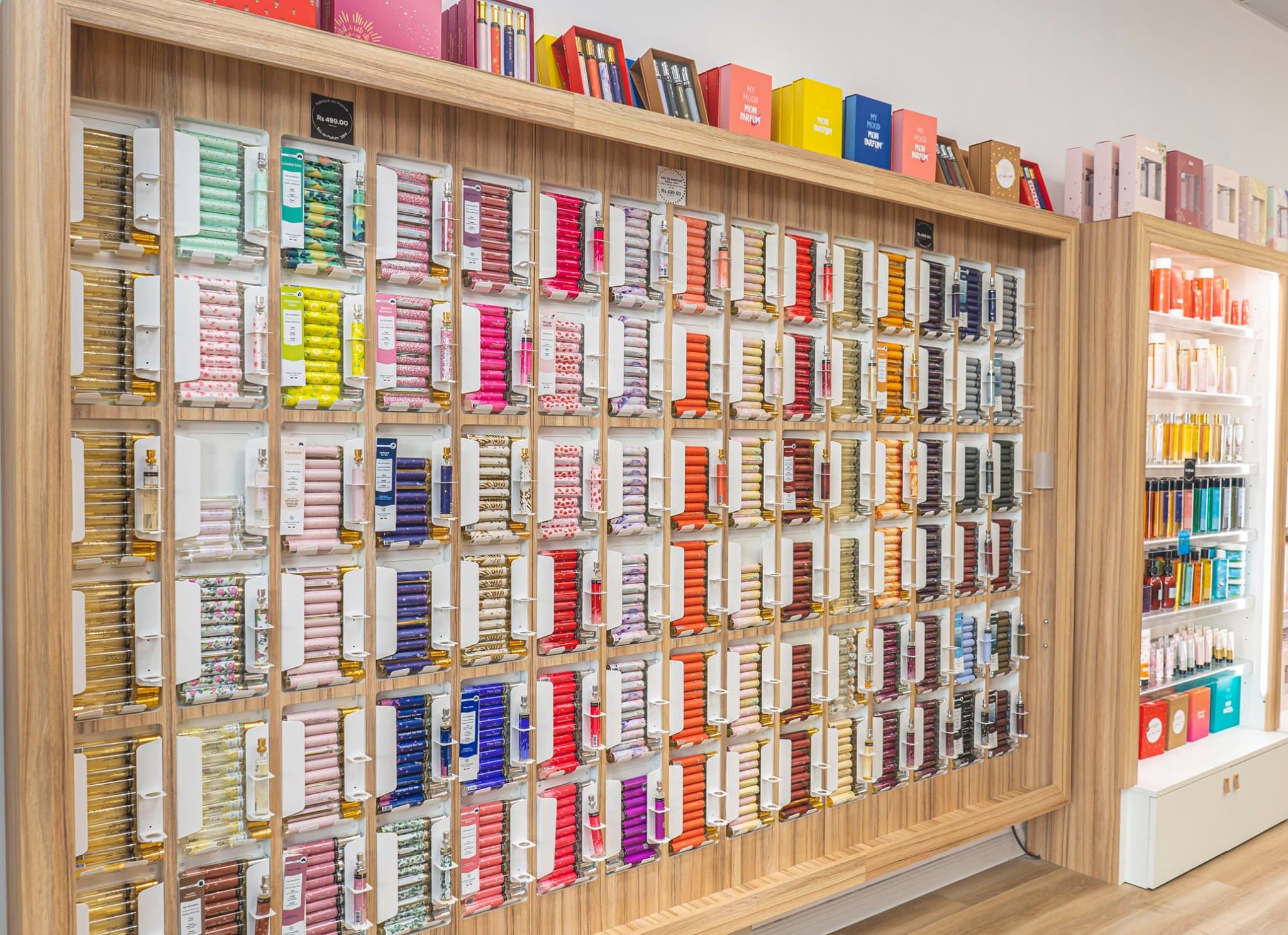 A Mauritian shopkeeper at the till